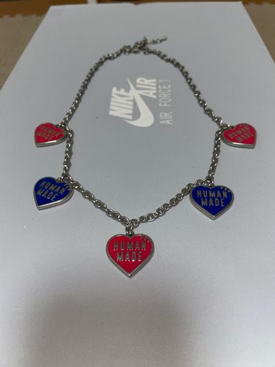 HUMAN MADE HEART NECKLACE "Red/Blue"