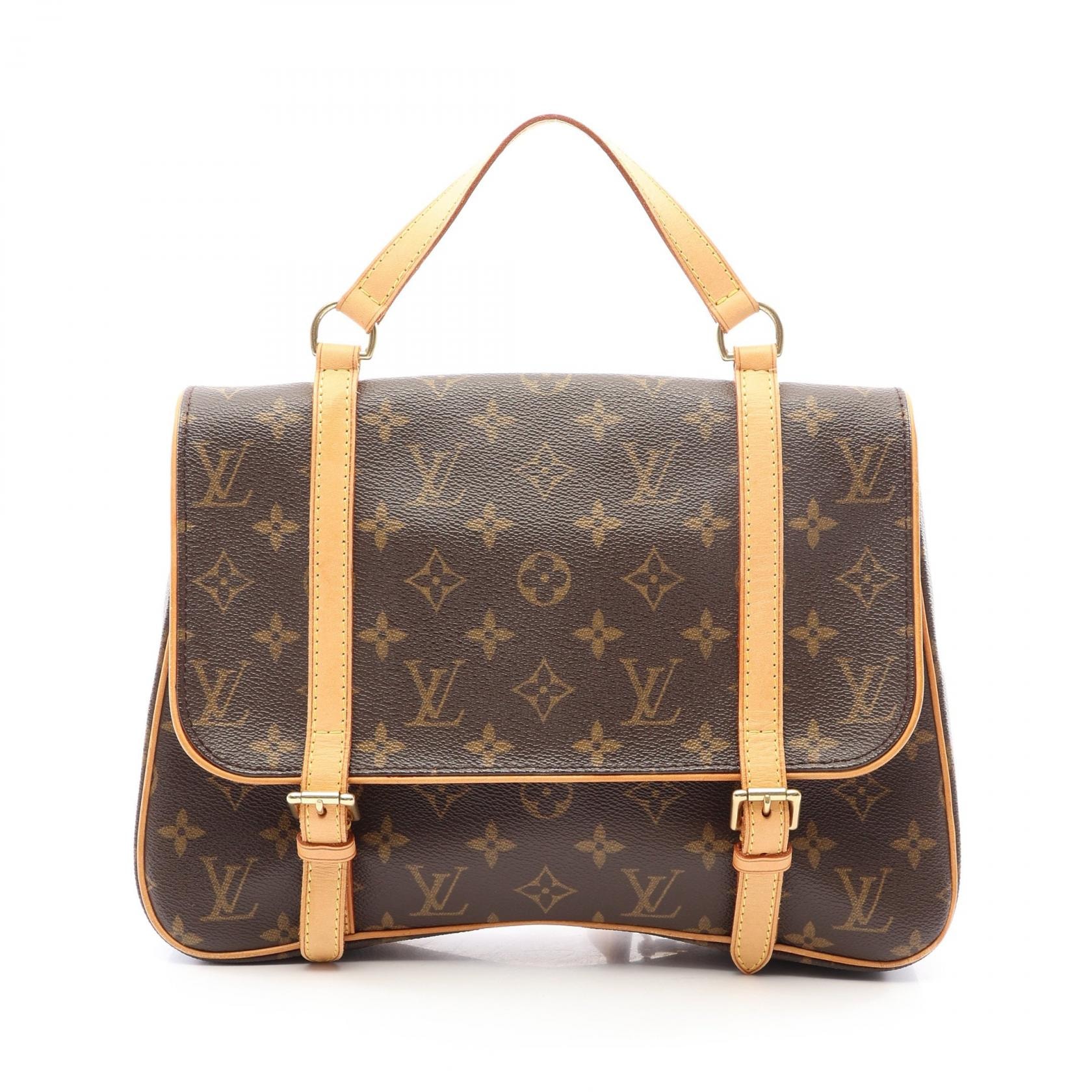 ルイ・ヴィトン LOUIS VUITTON マレルサックアド モノグラム リュックサック バックパック バッグ PVCコーティングキャンバス レザー レディース ブラウン系 M51158 【中古】