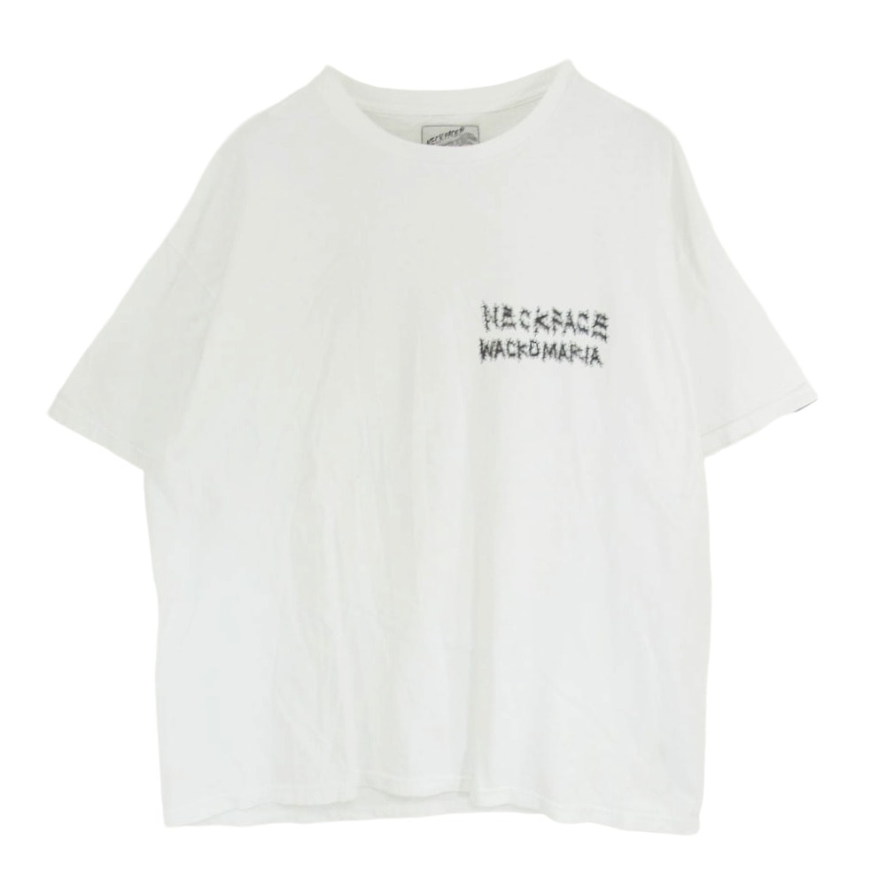 WACKO MARIA ワコマリア Tシャツ x NECKFACE ネックフェイス Back Print CREW NECK T-SHIRT バックプリント クルーネック 半袖 Tシャツ ホワイト系 XXL【中古】