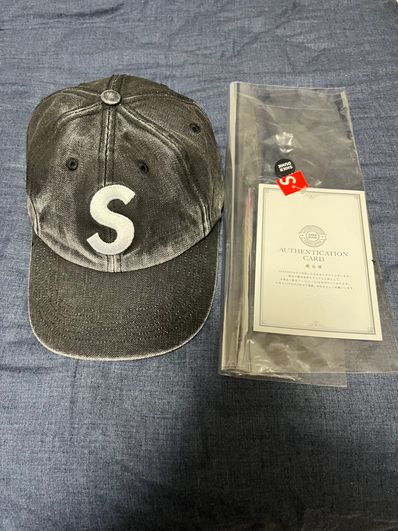 Supreme Pigment Canvas S Logo 6-Panel "Black"