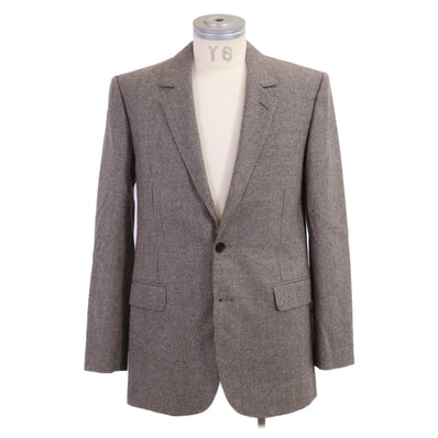 セリーヌ 【新品同様/国内正規/23年製】2V53G497R マイクロハウンドトゥース エルボーパッチ テーラードジャケット 34