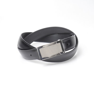 LOUIS VUITTON ルイ・ヴィトン サンチュール ベルト サイズ100/40 レザーベルト ブラック×シルバー フランス製 ブランド古着【中古】20260625/RA9917