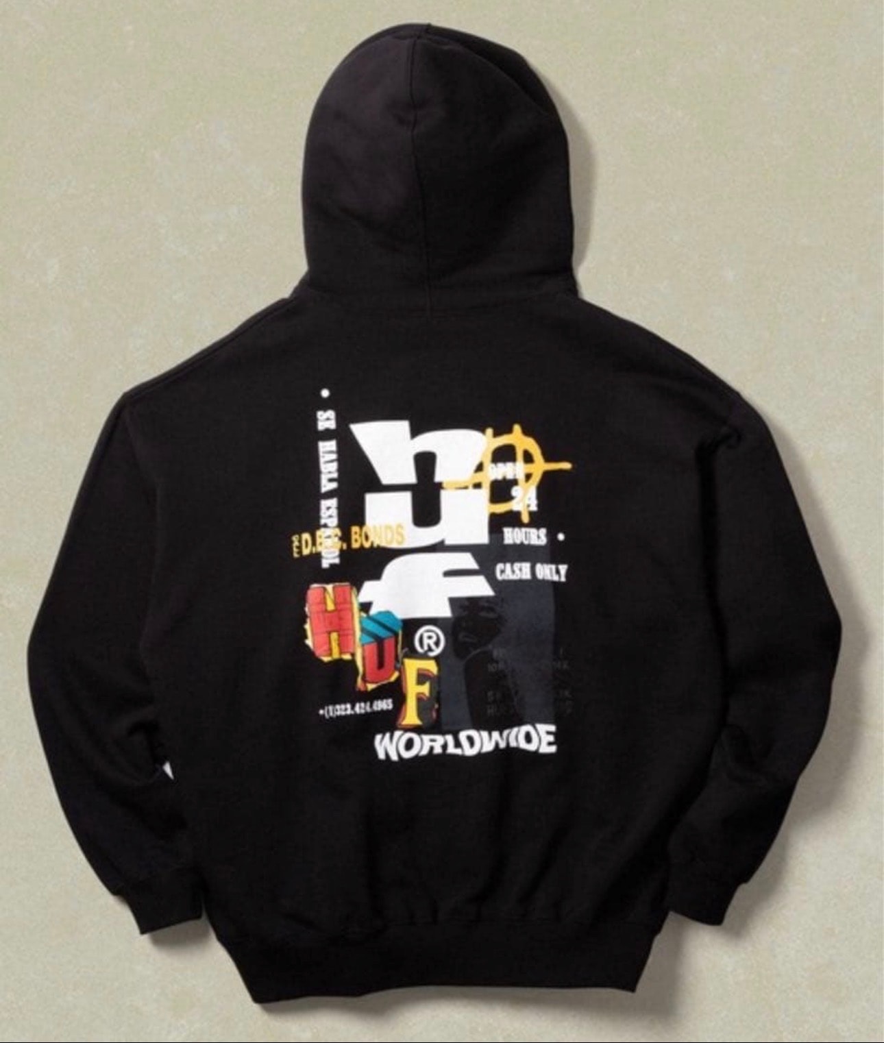 HUF Fall 24 Cut And Paste Fleece Hoodie "Black"