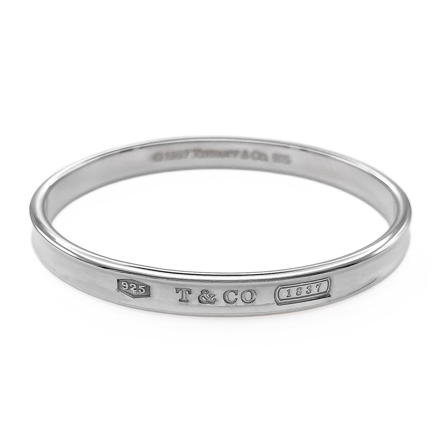 TIFFANY&Co. ティファニー 1837 ナロー バングル
 ブレスレット SV925 シルバー 新品仕上済 レディース
 【中古】