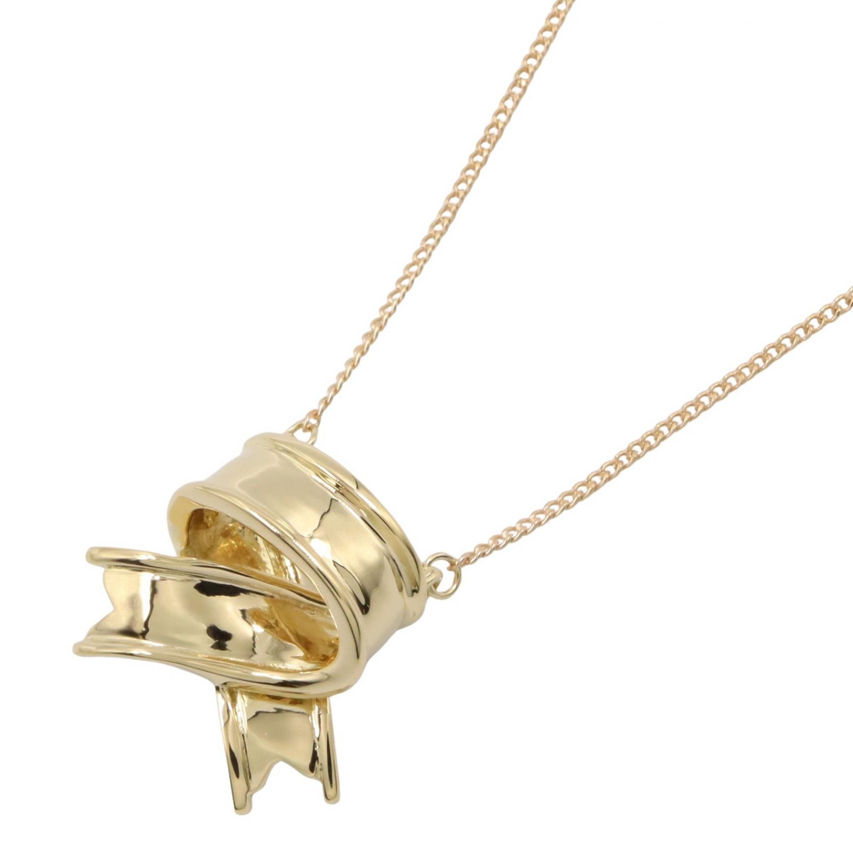 ティファニー TIFFANY&CO クロスリボン ネックレス ネックレス ジュエリー K18(イエローゴールド) K18PG(ピンクゴールド) レディース ゴールド系 【中古】