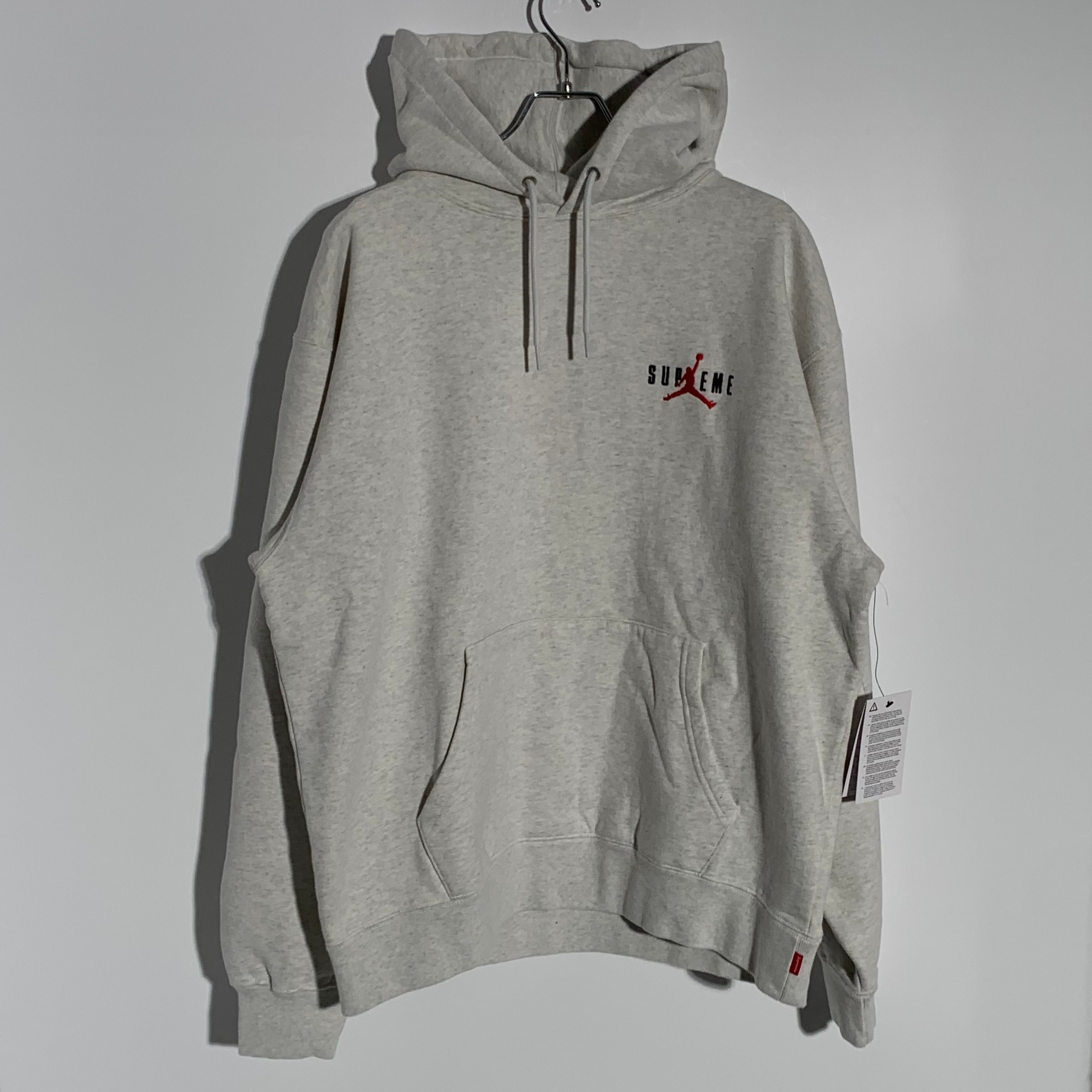Supreme x Jordan Hooded Sweatshirt "Ash Grey" HF0836-051