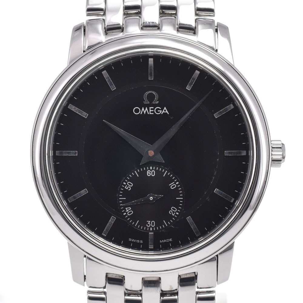 オメガ OMEGA 4520.51 デビル プレステージ スモールセコンド ブラック 手巻き メンズ 腕時計 A#148885