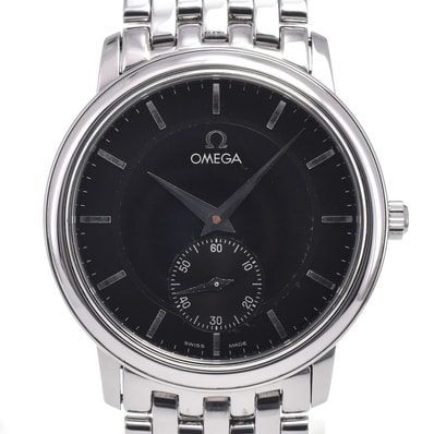 オメガ OMEGA 4520.51 デビル プレステージ スモールセコンド ブラック 手巻き メンズ 腕時計 A#148885