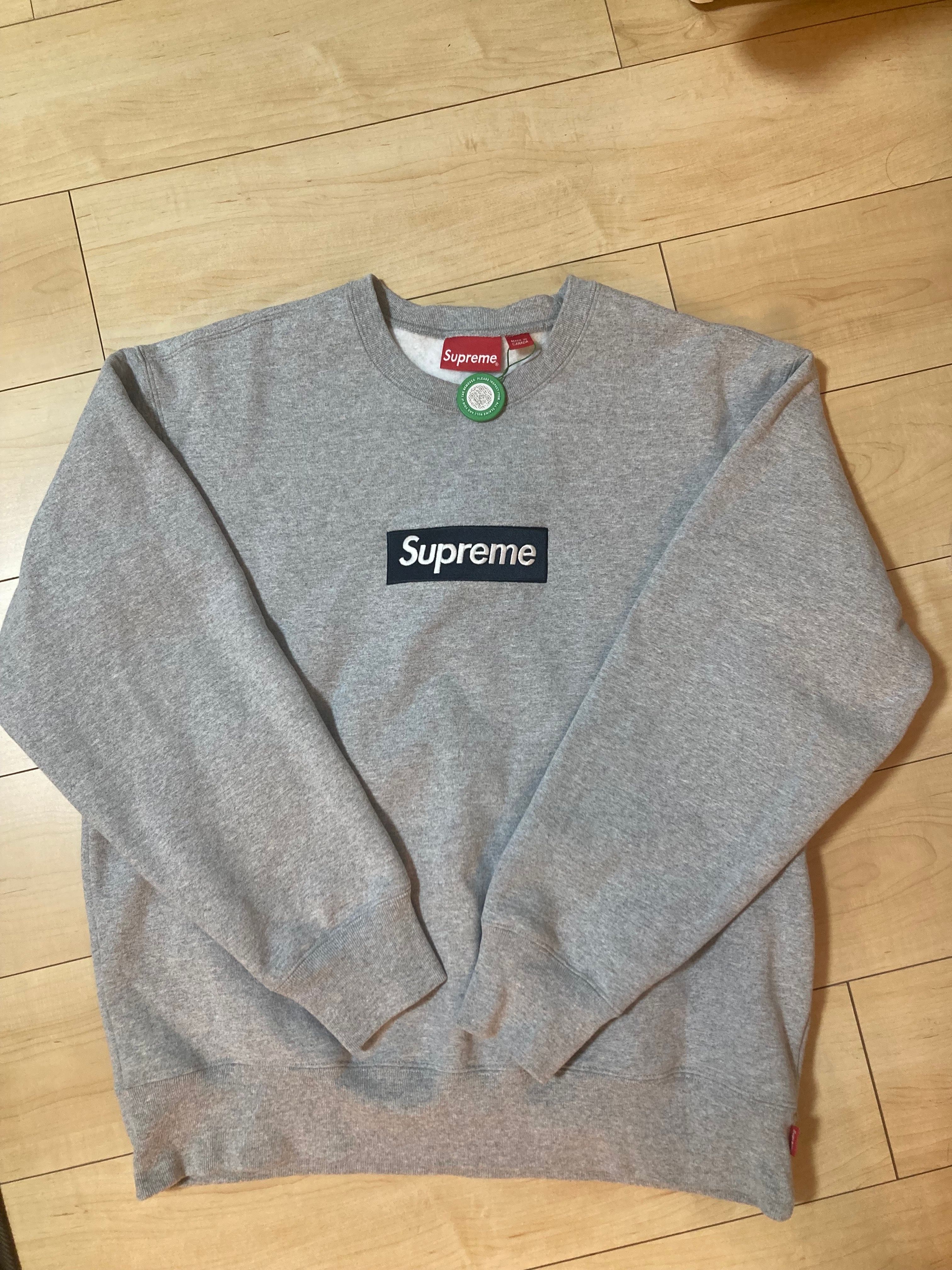 Supreme Box Logo Crewneck "Heather Grey" (22FW)