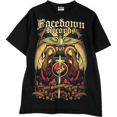 古着 ヘインズ Hanes Facedown Records バンドTシャツ バンT メンズM相当/eaa495759