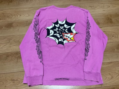 Chrome Hearts Matty Boy Spider Web L/S T-Shirt "Purple"