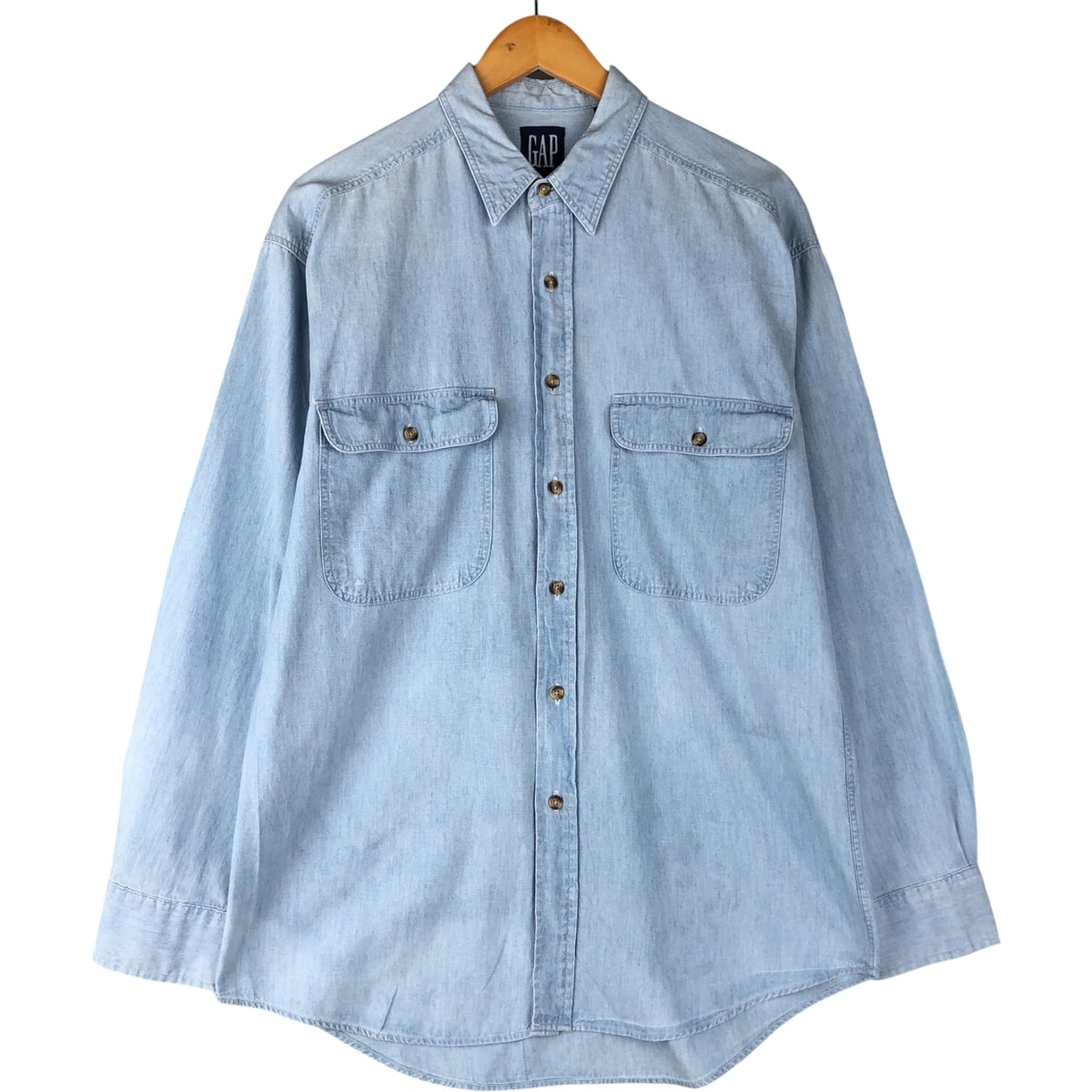 古着 90年代 ギャップ GAP オールドギャップ 長袖 コットンシャツ メンズM相当 ヴィンテージ/eaa590914