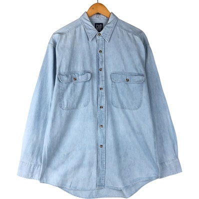 古着 90年代 ギャップ GAP オールドギャップ 長袖 コットンシャツ メンズM相当 ヴィンテージ/eaa590914