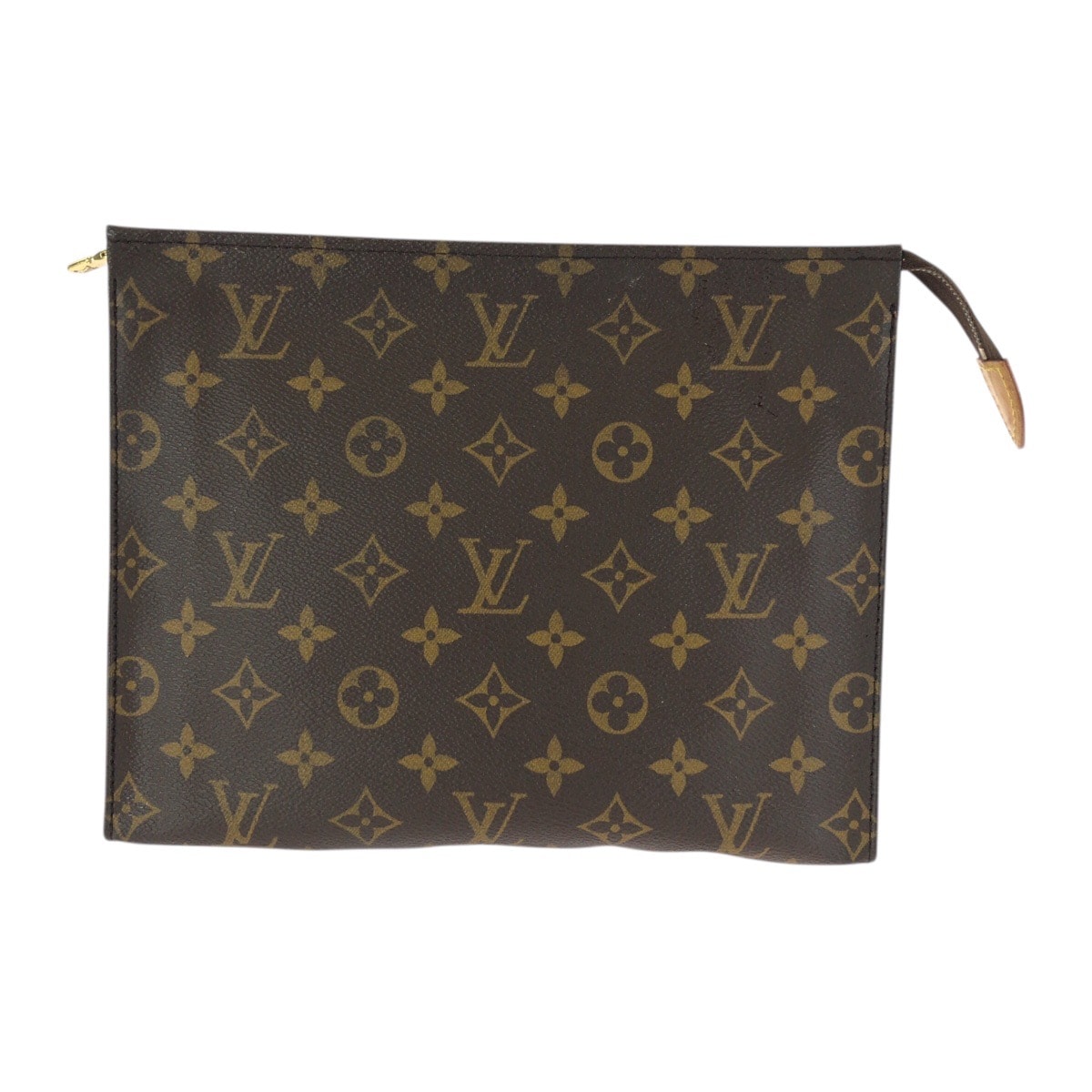 LOUIS VUITTON ルイヴィトン モノグラム ポッシュトワレ ブラウン ゴールド金具 PVC クラッチバッグ セカンドバッグ 505630 【中古】