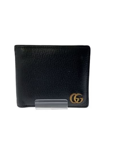 GUCCI GG Marmont Leather Coin Wallet "Black"