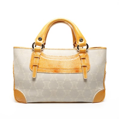 セリーヌ CELINE ブギー マカダム キャンバス ハンドバッグ【中古】
