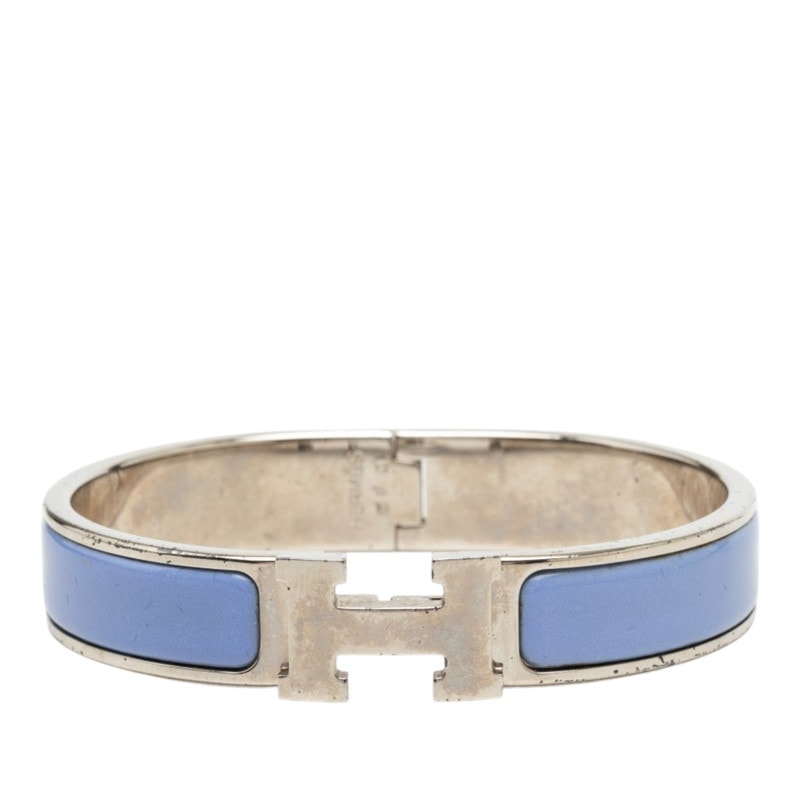 エルメス クリックH PM バングル シルバー パープル メタル レディース HERMES 【中古】