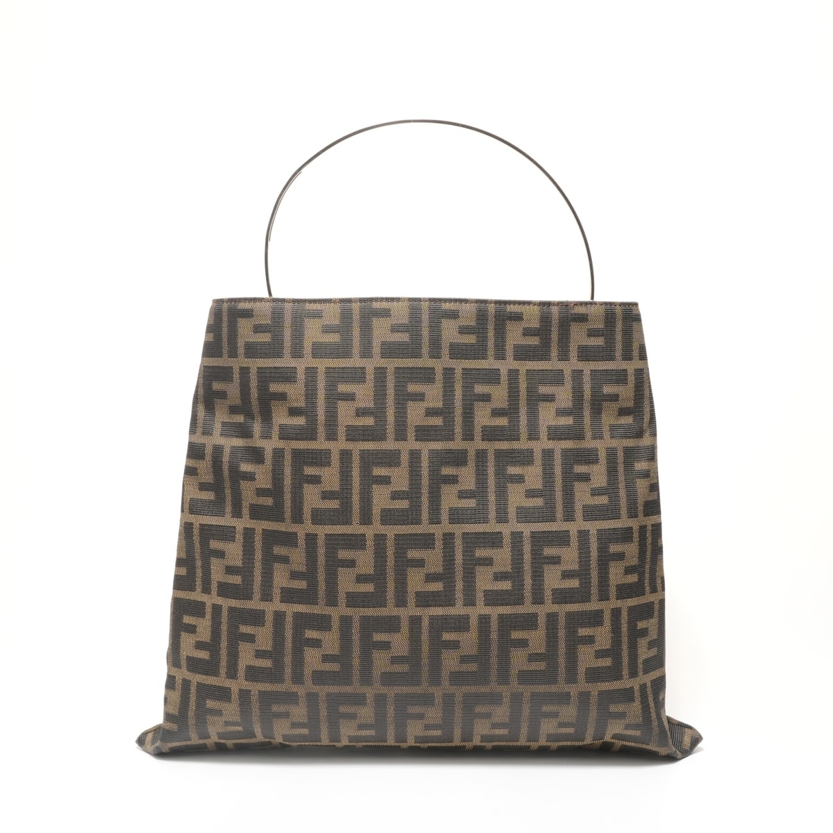 フェンディ FENDI ズッカ キャンバス メタルハンドル ハンドバッグ【中古】