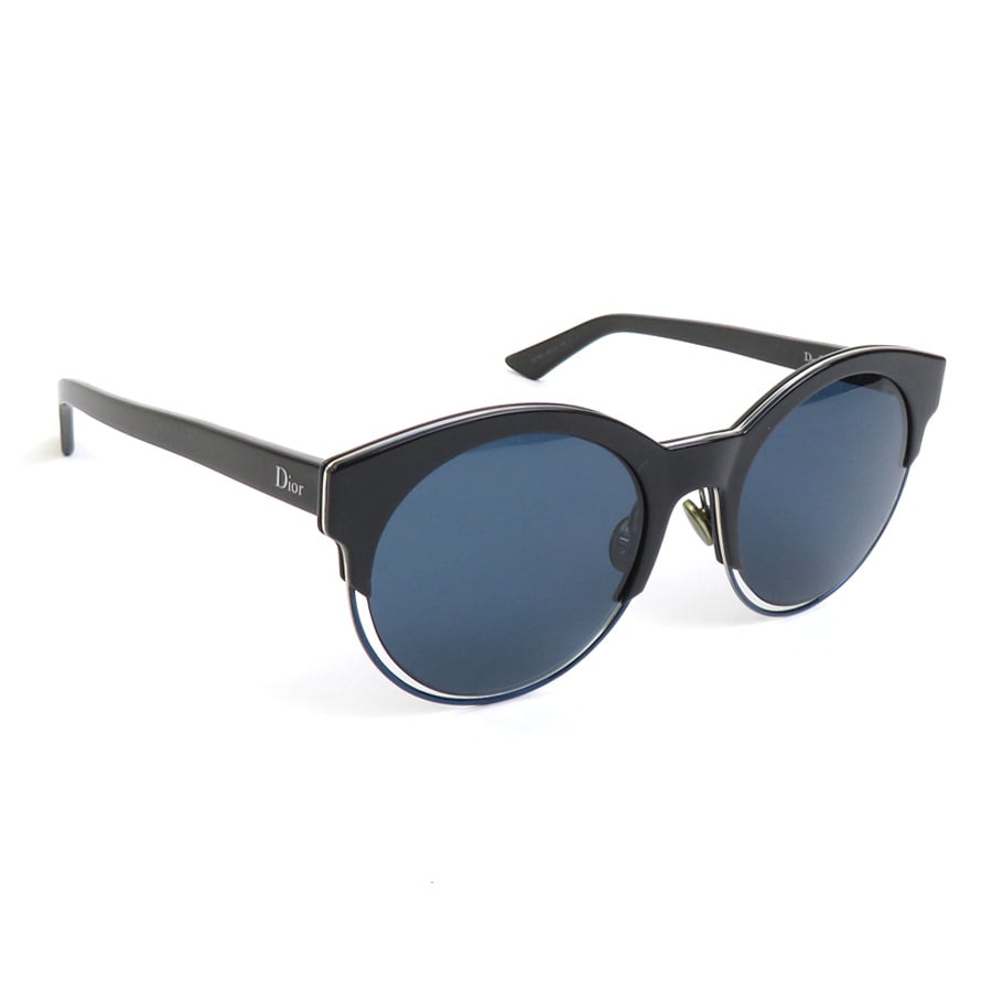クリスチャンディオール Christian Dior サングラス プラスチック/メタル ブラック/ネイビー メンズ【中古】 r11357a