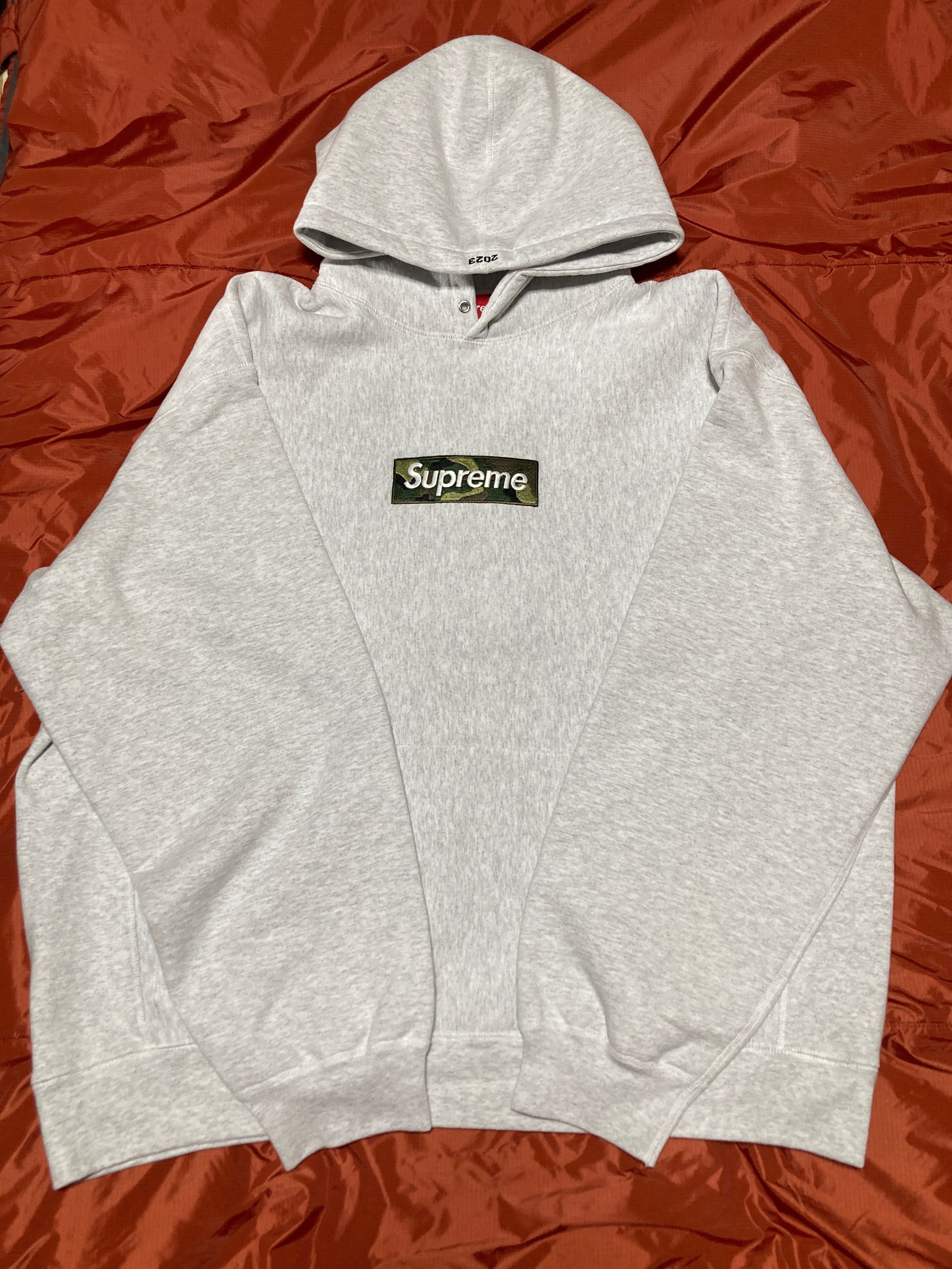 Supreme Box Logo Hooded Sweatshirt "Ash Grey" (23FW)