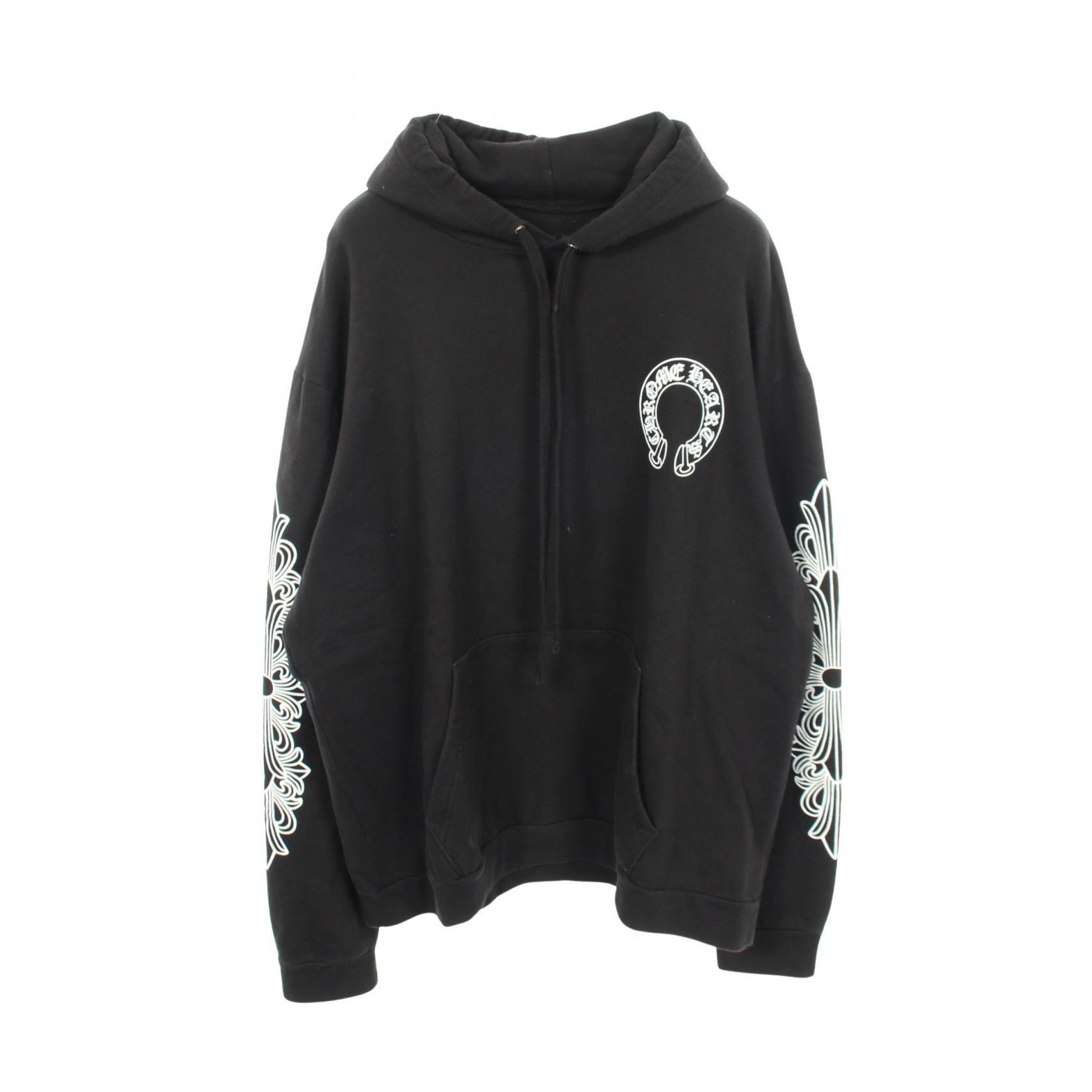 Chrome Hearts Horseshoe Floral Pullover Hoodie "Black"