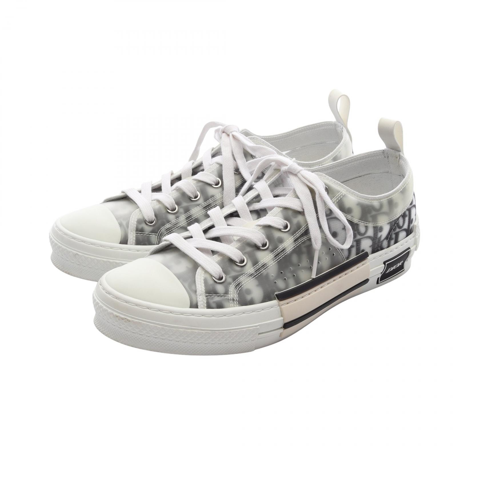 ディオール Dior B23 ロートップスニーカー オブリーク スニーカー 靴 メッシュ / ラバー メンズ ホワイト系 / ブラック系 【中古】