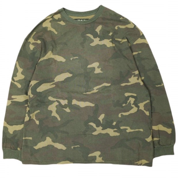 YEEZY イージー SEASON 1 CAMO L/S TEE カモフラージュロングスリーブTシャツ AO2611 M(JP) OLIVE カニエウエスト KANYE WEST adidas トップス g26825