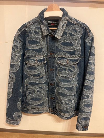 Supreme x HYSTERIC GLAMOUR Snake Denim Trucker Jacket "Blue"