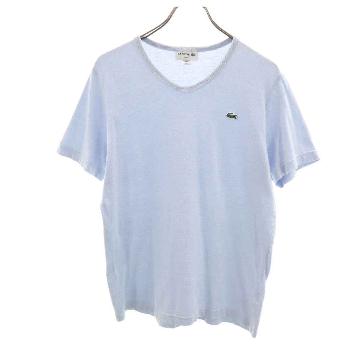 LACOSTE ラコステ 日本製 半袖 Vネック Tシャツ 5 水色