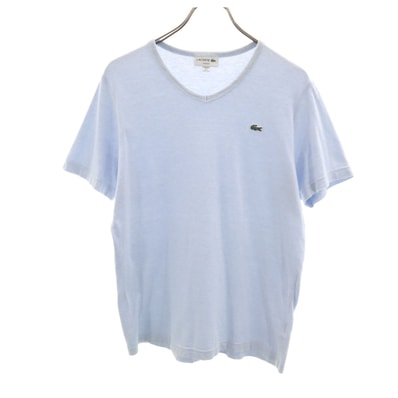 LACOSTE ラコステ 日本製 半袖 Vネック Tシャツ 5 水色