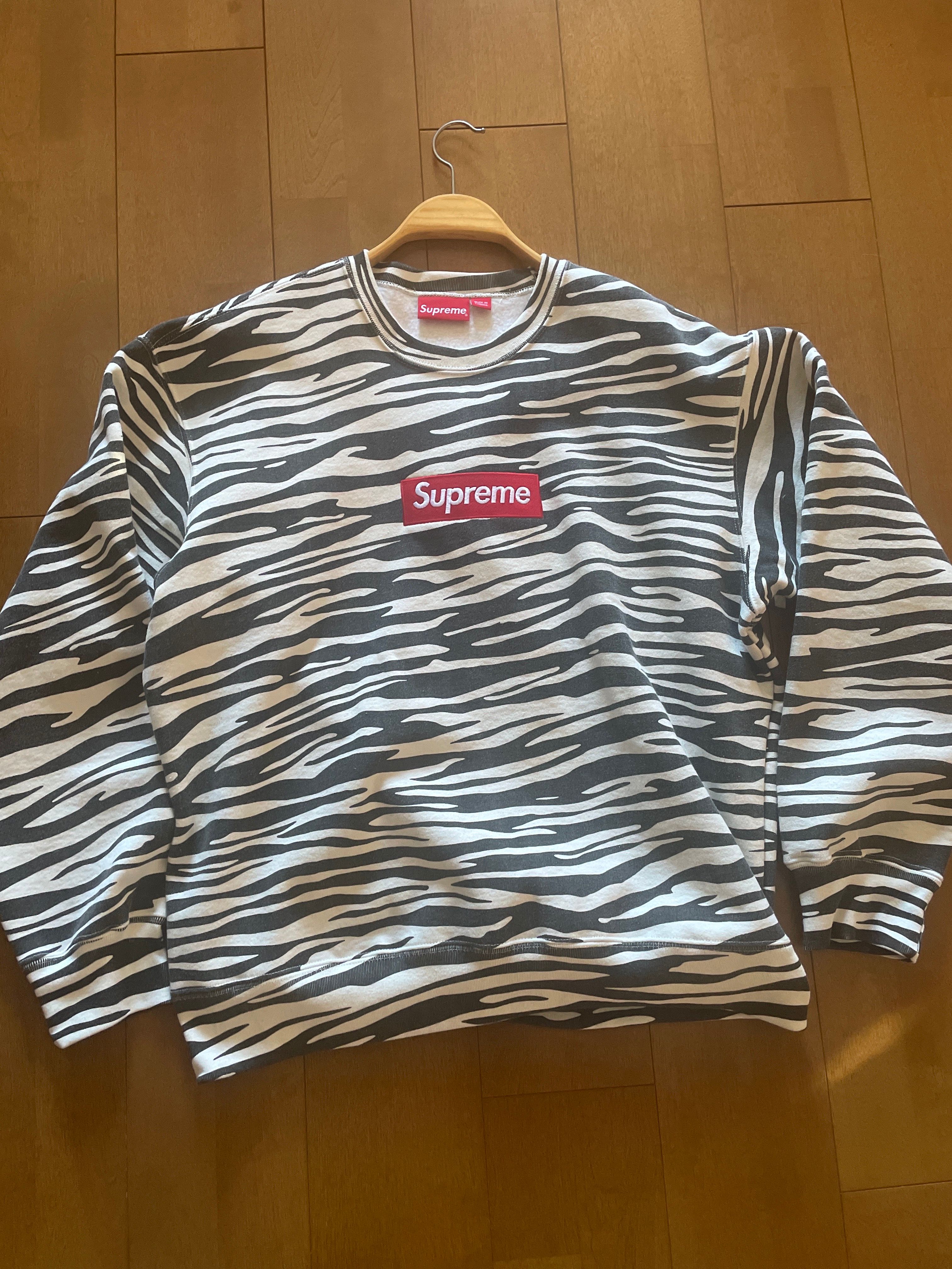 Supreme Box Logo Crewneck "Zebra" (22FW)