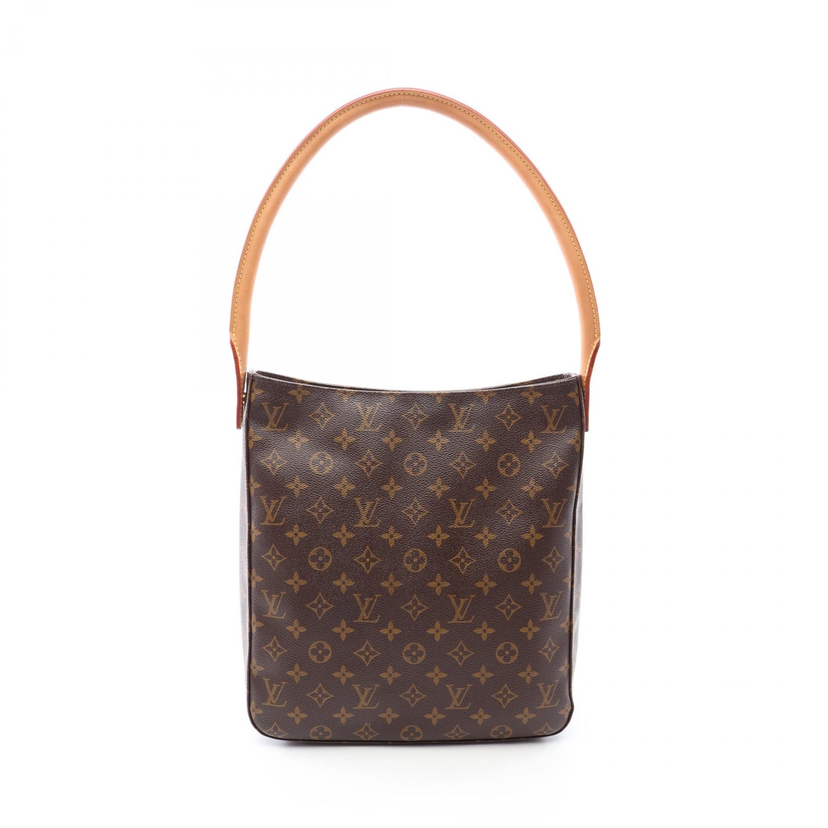 ルイ・ヴィトン LOUIS VUITTON ルーピングGM モノグラム ショルダーバッグ バッグ PVCコーティングキャンバス レザー レディース ブラウン系 M51145 【中古】