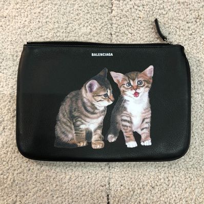 BALENCIAGA Everyday Pouch M Cat "Black"