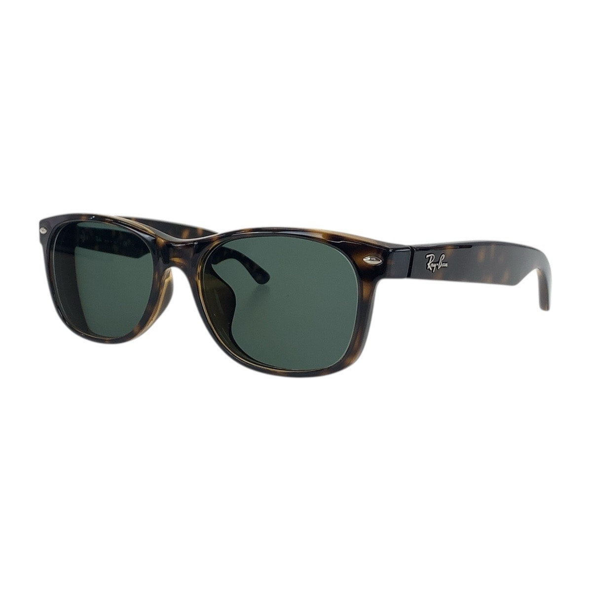 美品 Ray-Ban レイバン マーブル柄 ウェイファーラー ブラウン ゴールド金具 プラスチック サングラス 男女兼用 ウェリントン 506486 【中古】