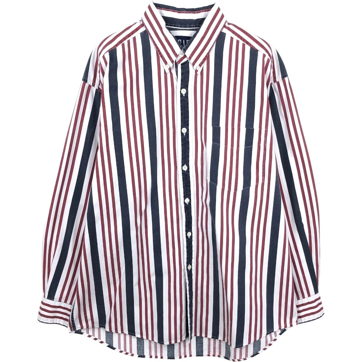 古着 90年代 ギャップ GAP オールドギャップ マルチストライプ 長袖 ボタンダウンストライプシャツ メンズL相当 ヴィンテージ/eaa659942