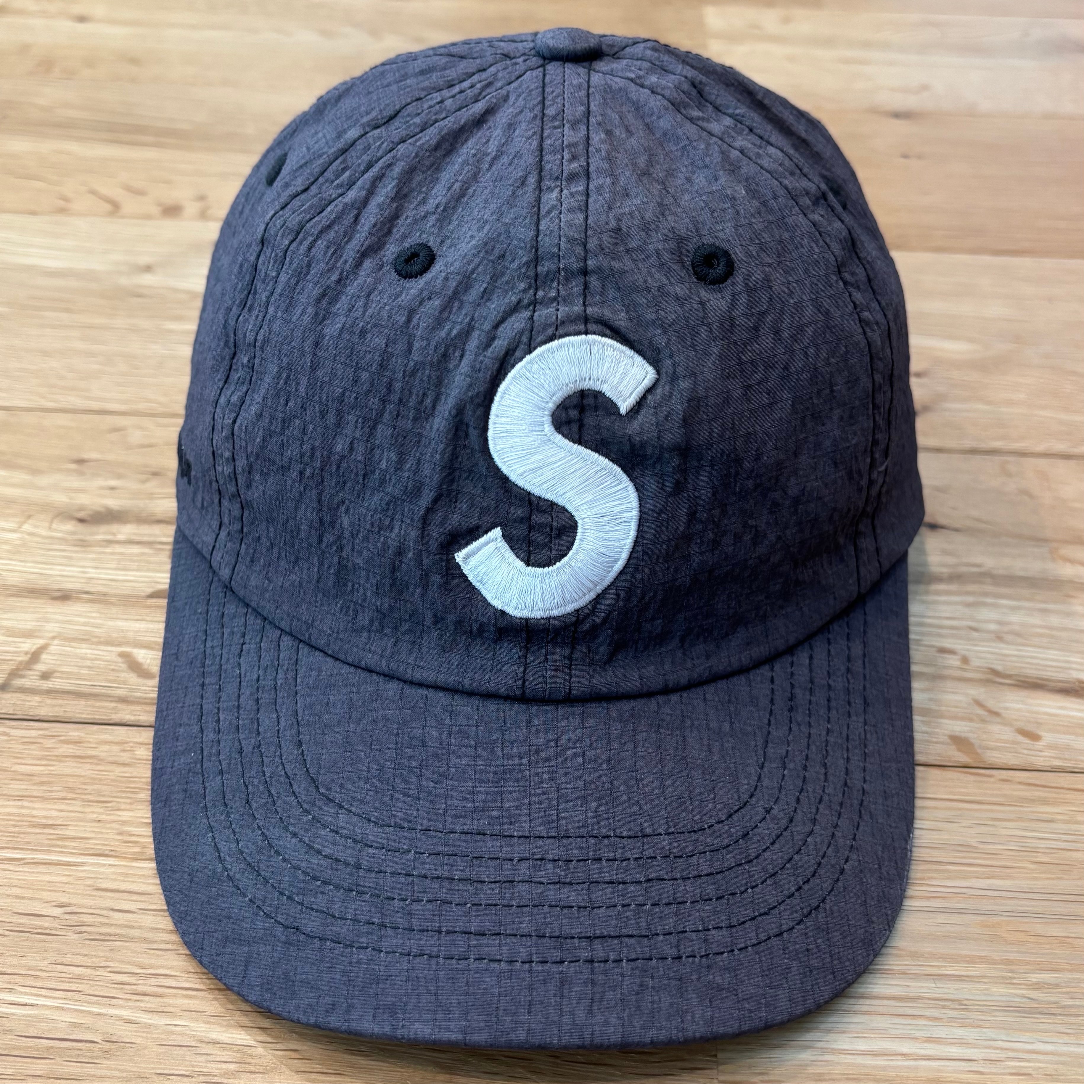 Supreme Seersucker S Logo 6-Panel "Navy"