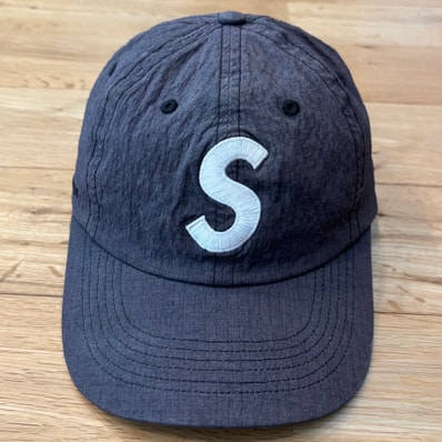 Supreme Seersucker S Logo 6-Panel "Navy"