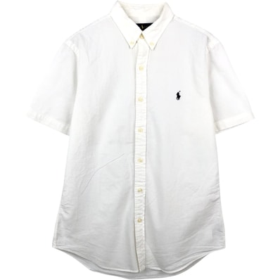 古着 ラルフローレン Ralph Lauren シアサッカー 半袖 ボタンダウンシャツ メンズM相当/eaa665111