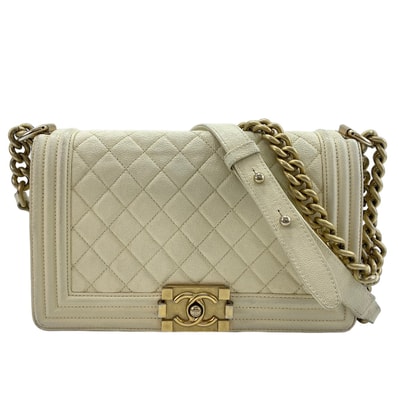 シャネル CHANEL ボーイシャネル ミディアム ショルダーバッグ【中古】