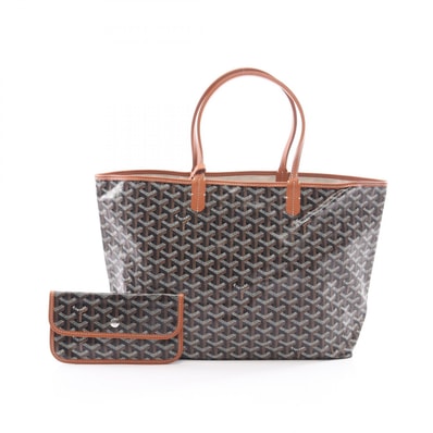 ゴヤール GOYARD サンルイPM トートバッグ バッグ PVCコーティングキャンバス レザー レディース ブラック系 / ブラウン系 / ホワイト系 【中古】