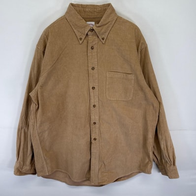 古着 ブルックスブラザーズ Brooks Brothers 長袖シャツ ボタンダウン コーデュロイ ポケット 1818 L ブラウン系 メンズ