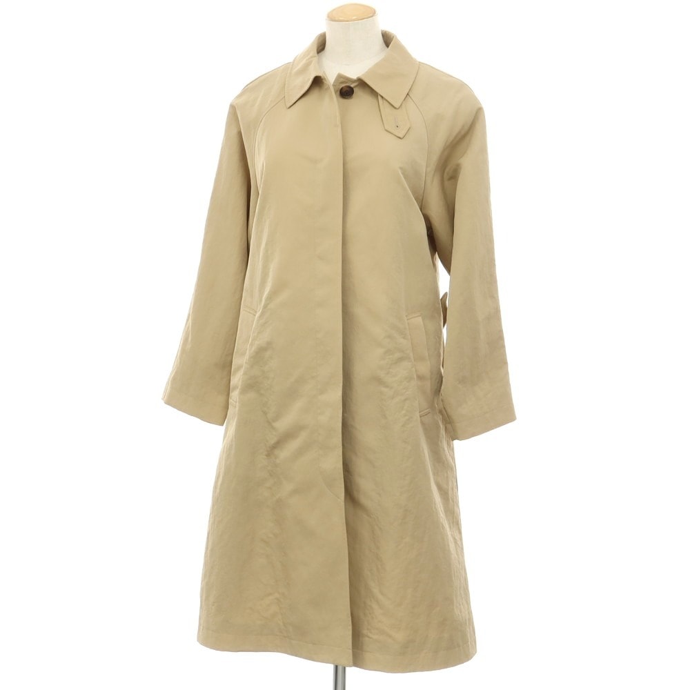 【中古】ビーミング ライフストア バイ ビームス B:MING LIFE STORE by BEAMS ナイロン ステンカラーコート ベージュ【サイズM】【レディース】