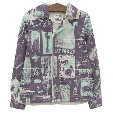 アクネ ストゥディオズ 総柄 ジャケット メンズ マルチカラー 44 FN-MN-OUTW000163 44
