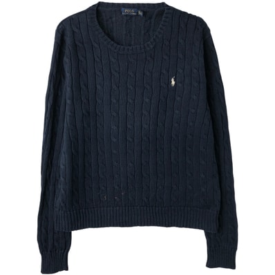 古着 ラルフローレン Ralph Lauren POLO RALPH LAUREN ケーブル編み コットンニットセーター メンズXL相当/eaa608723