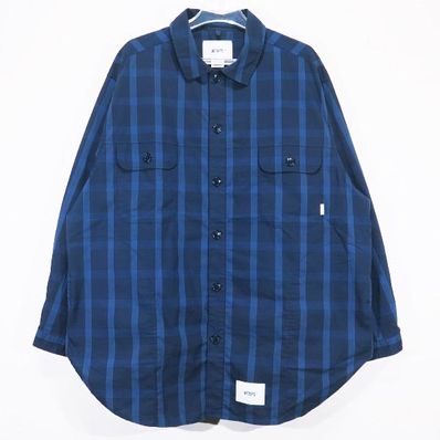 WTAPS ダブルタップス 21SS WCPO/LS シャツ ネイビー 長袖