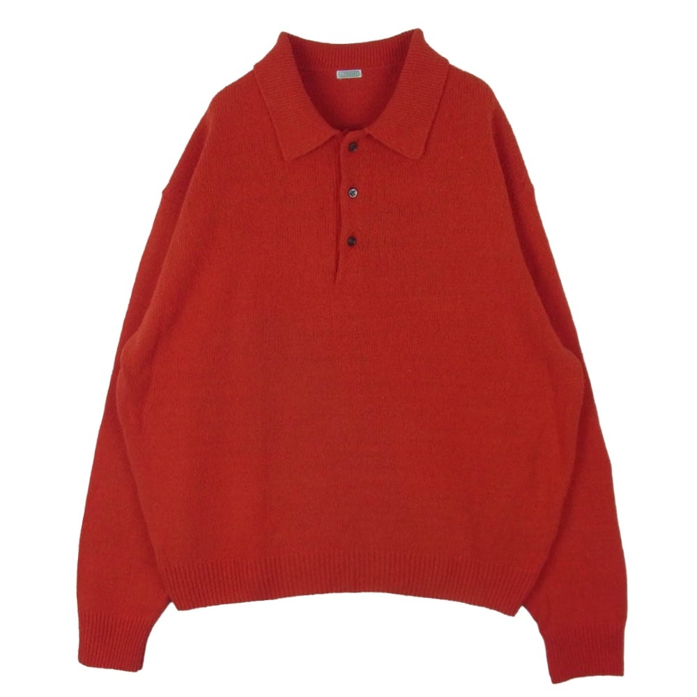 A.PRESSE アプレッセ 26SAP-03-09 Washed Silk Nep Polo Shirts シルクネップ ニット ポロシャツ レッド系 2【中古】