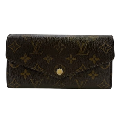 ルイヴィトン LOUIS VUITTON 長財布 モノグラム フォイユサラ フラップ 二つ折り M60531 ブラウン