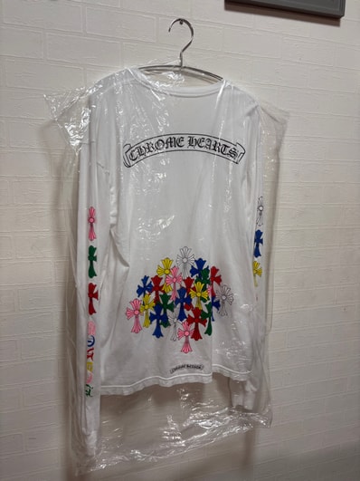 Chrome Hearts Cemetery Cross L/S T-Shirt "White/Multicolor"