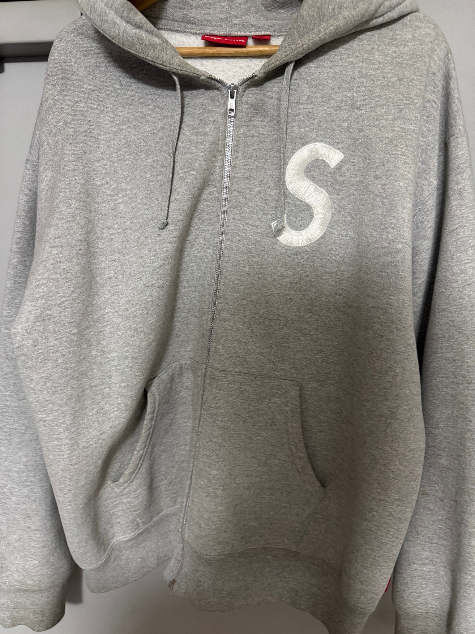 Supreme S Logo Zip Up Hooded Sweatshirt 