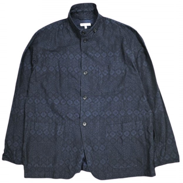 Engineered Garments エンジニアードガーメンツ アメリカ製 Loiter Jacket - Floral Jacquard ロイタージャケット フローラルジャガード M Navy アウター g25188